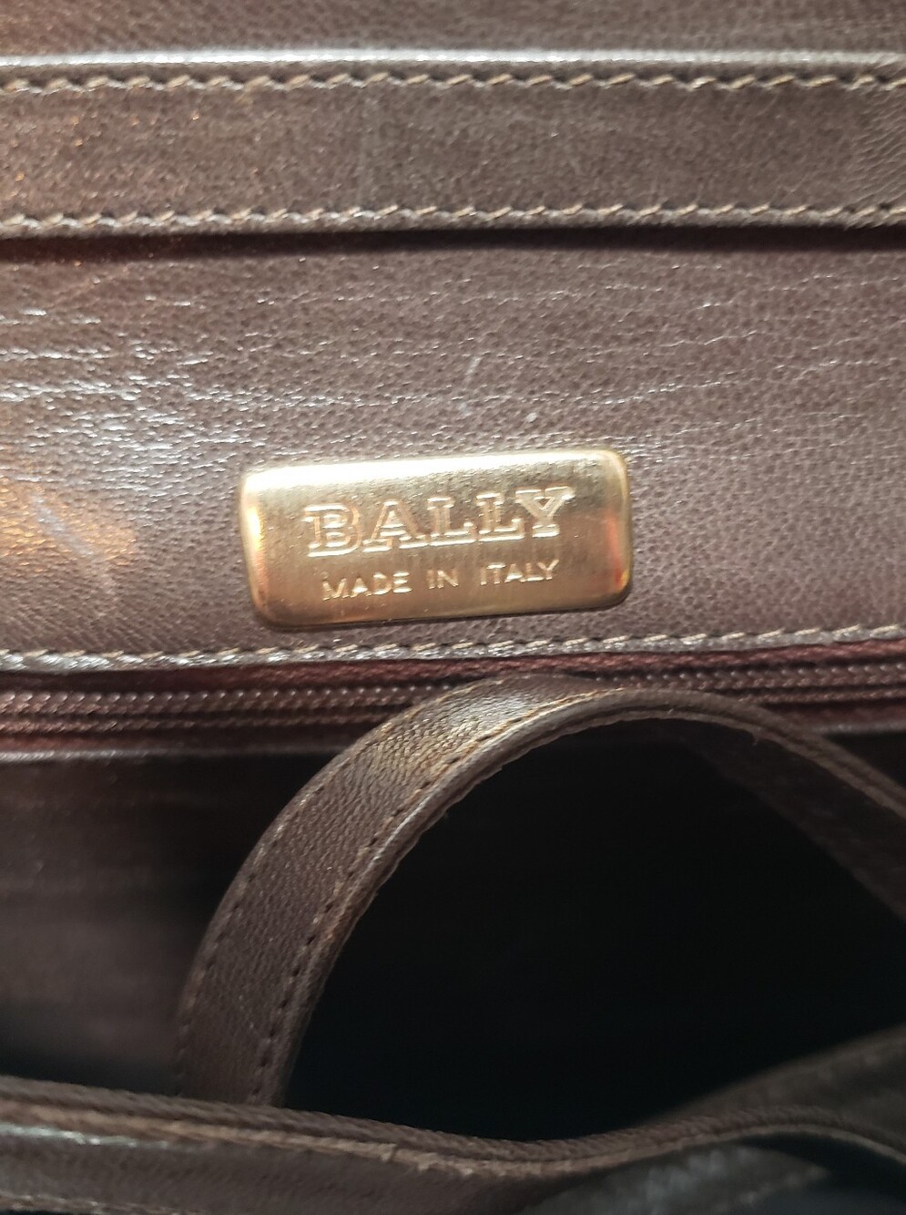 Bally Italy Vintage 1980s Structured Leather Shoulder Bag Clutch - Picture 9 of 12